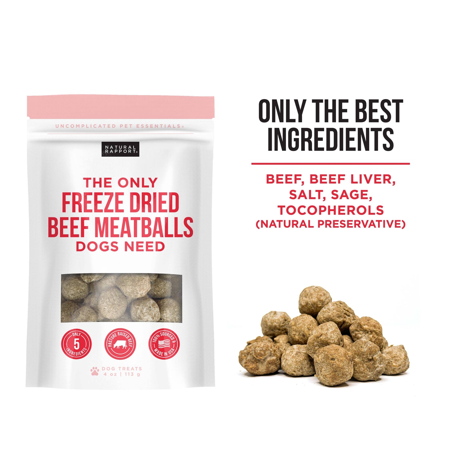 The Only Freeze Dried Beef Meatballs Dogs Need